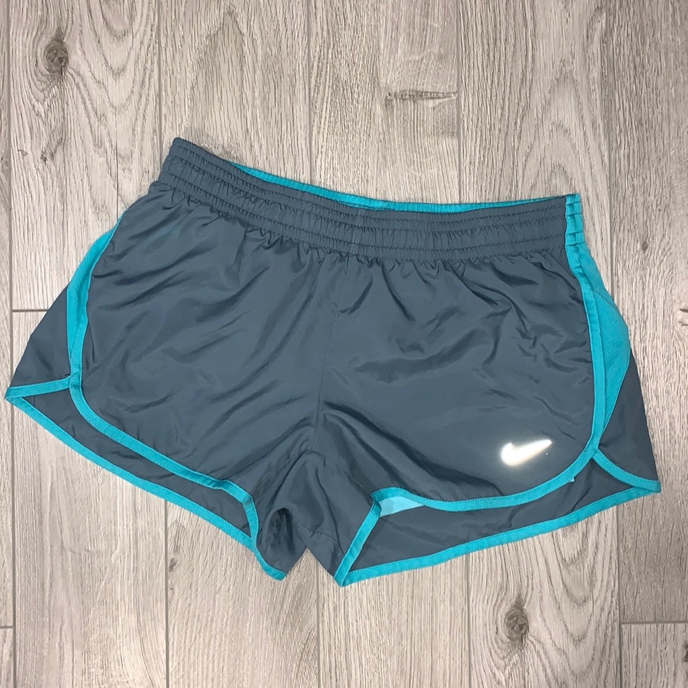 Nike Grey and Mint Shorts Size Medium